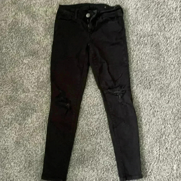 American Eagle Distressed Jeggings - Size 4R - Picture 1 of 3